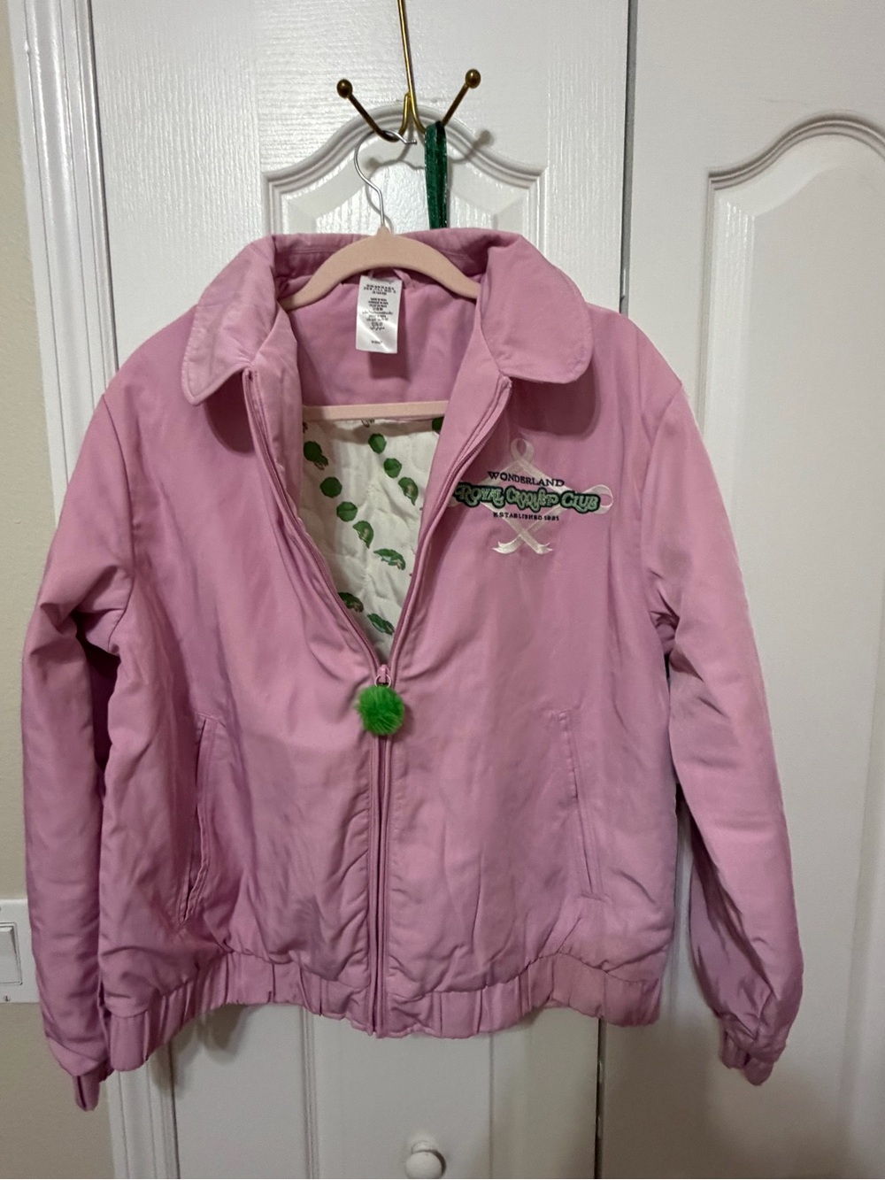 Disney Parks 2026 Alice in Wonderland 75th Anniversary jacket pink quilted adult